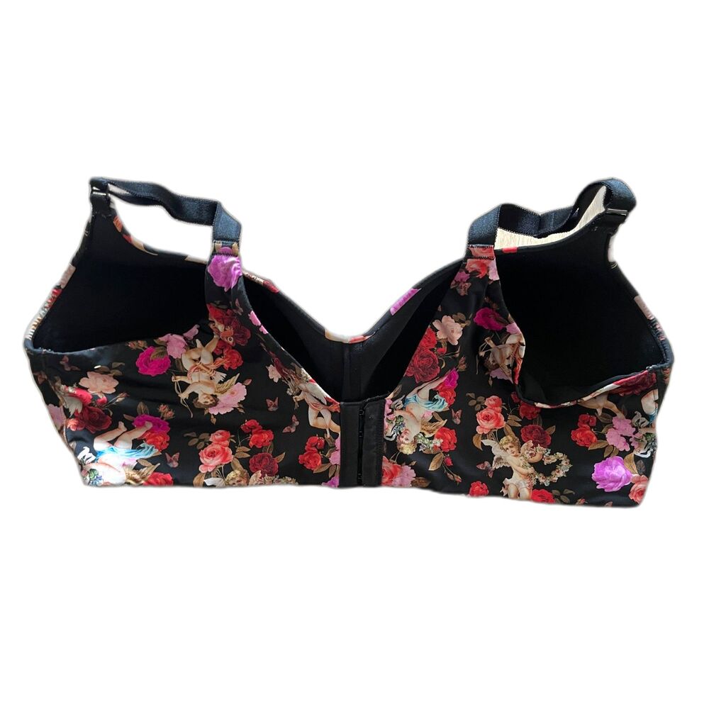 TORRID Pink Black Floral Bra Top   Women's Size 44DD - Picture 8 of 10